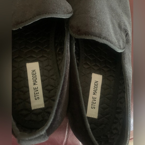 Steve Madden Men’s Black LAIGHT Slip-On Loafers Velvet & Satin; Size 10.5 main image 6